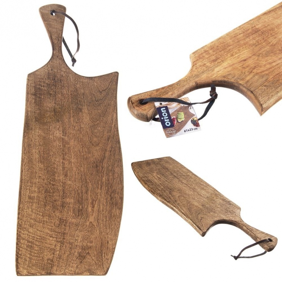 Deska do krojenia i serwowania drewniana mango 61x22 cm