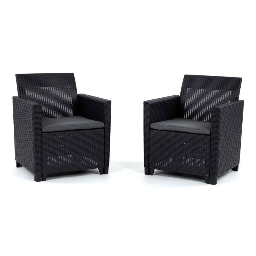 Zestaw marie duo (2x fotel) : kolor - grafit