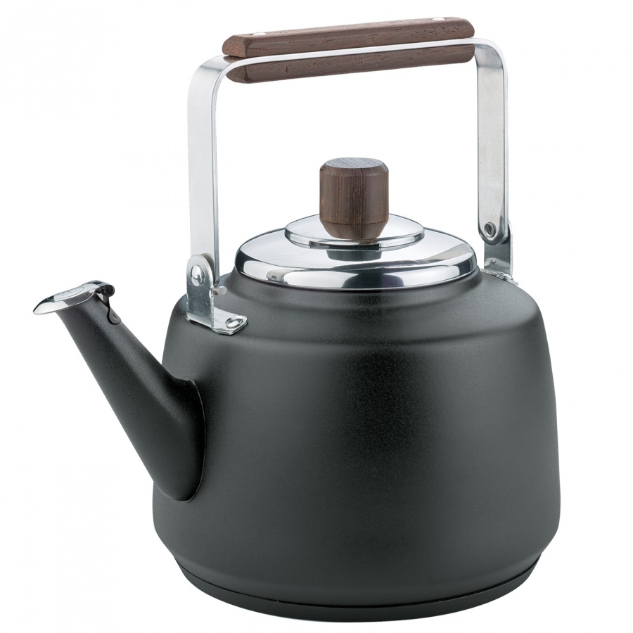 Czajnik ze stali nierdzewnej z elementami drewna 1.2 l, Cilio Nero Premium