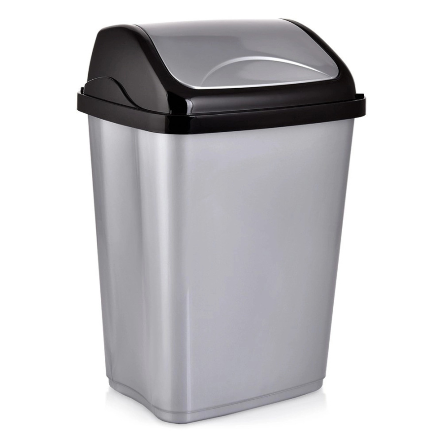 Kosz na śmieci plastikowy szary 10 l