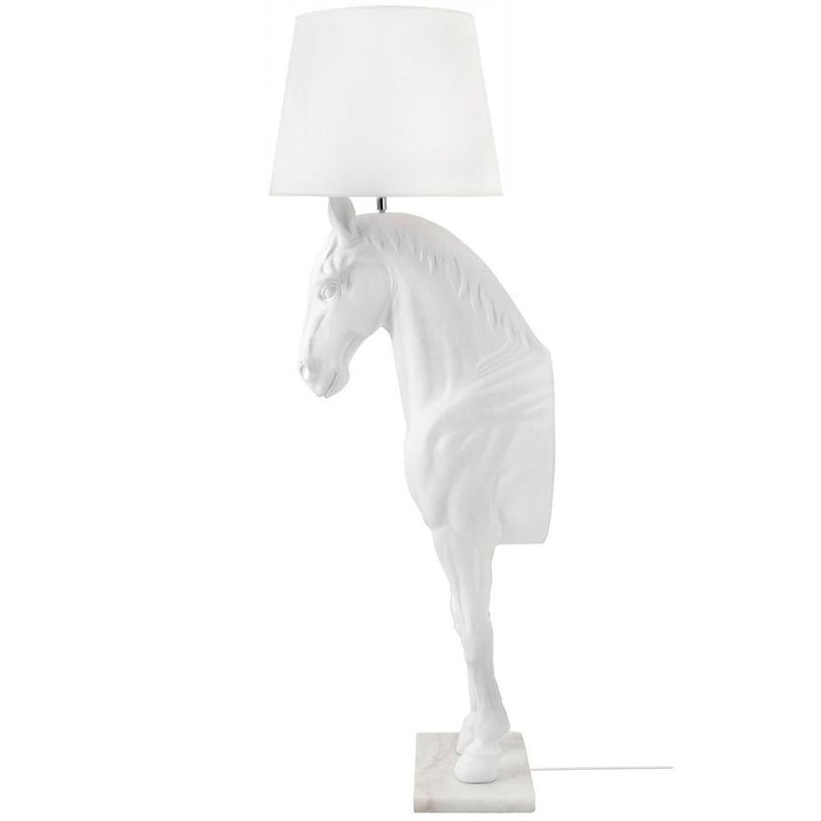 Lampa podłogowa koń horse stand m biała - włókno szklane