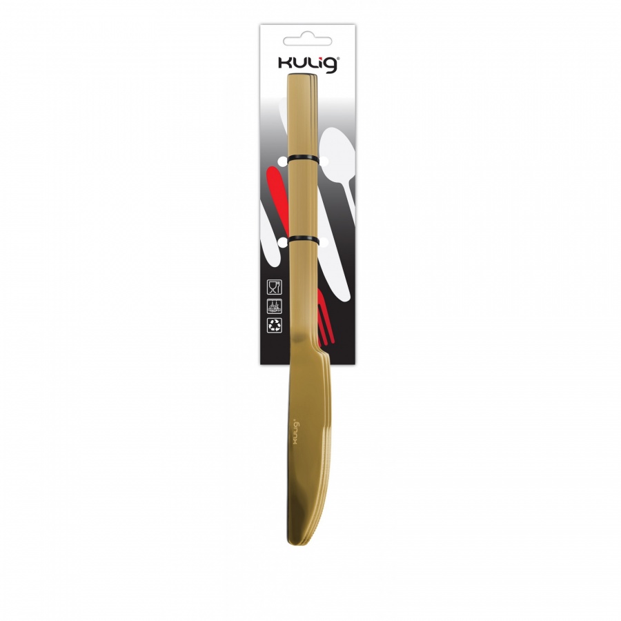 Nóż obiadowy piano gold 3 sztuki zawieszka 29477