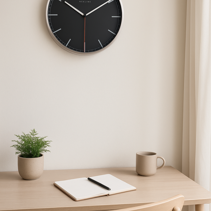 Zegar ścienny 35 cm Nextime Company czarny