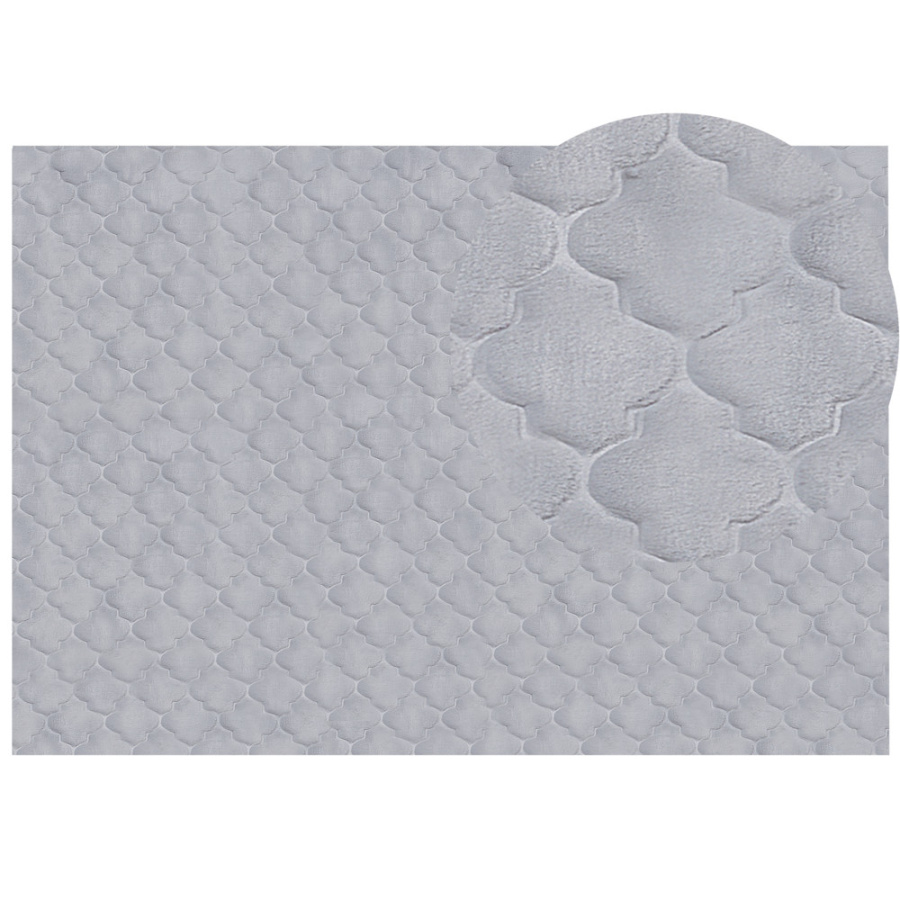 Dywan sztuczne futro królika 160 x 230 cm szary gharo