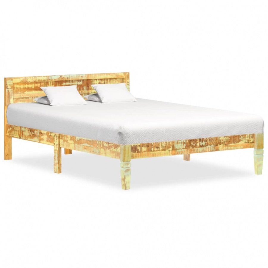 Rama łóżka z litego drewna z odzysku, 120 x 200 cm