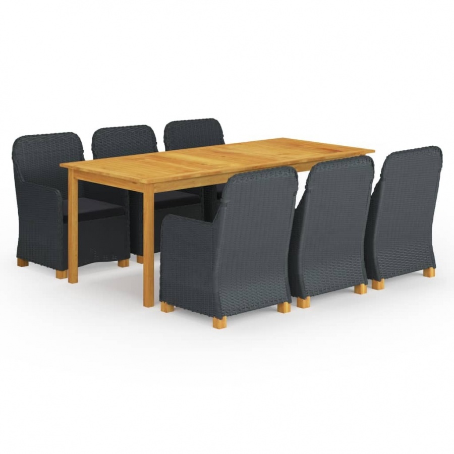 7-częściowy zestaw mebli ogrodowych, ciemnoszary