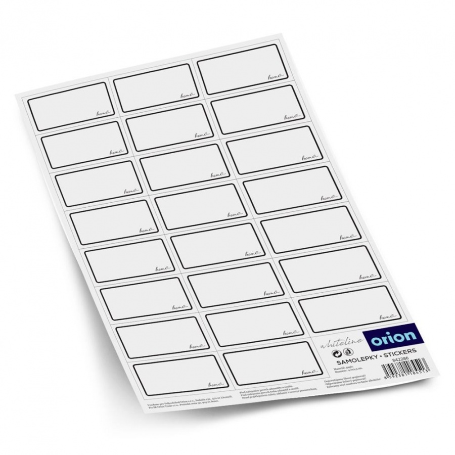 Naklejki na słoiki samoprzylepne białe 23 szt.