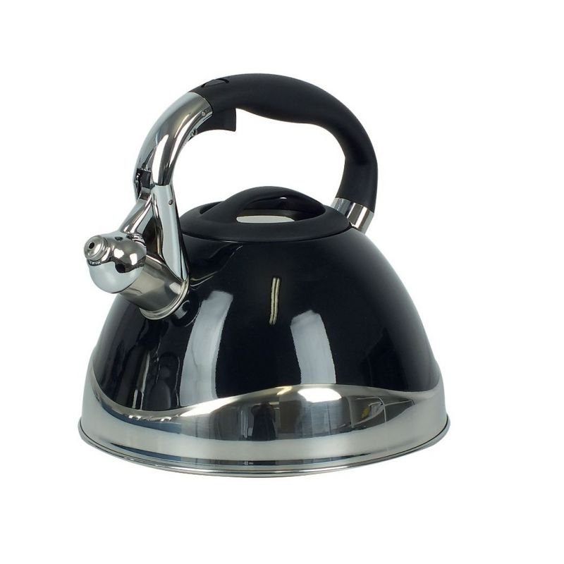 Czajnik kuchenny z gwizdkiem na indukcję i gaz, 3 l, czarny, Kela Varus