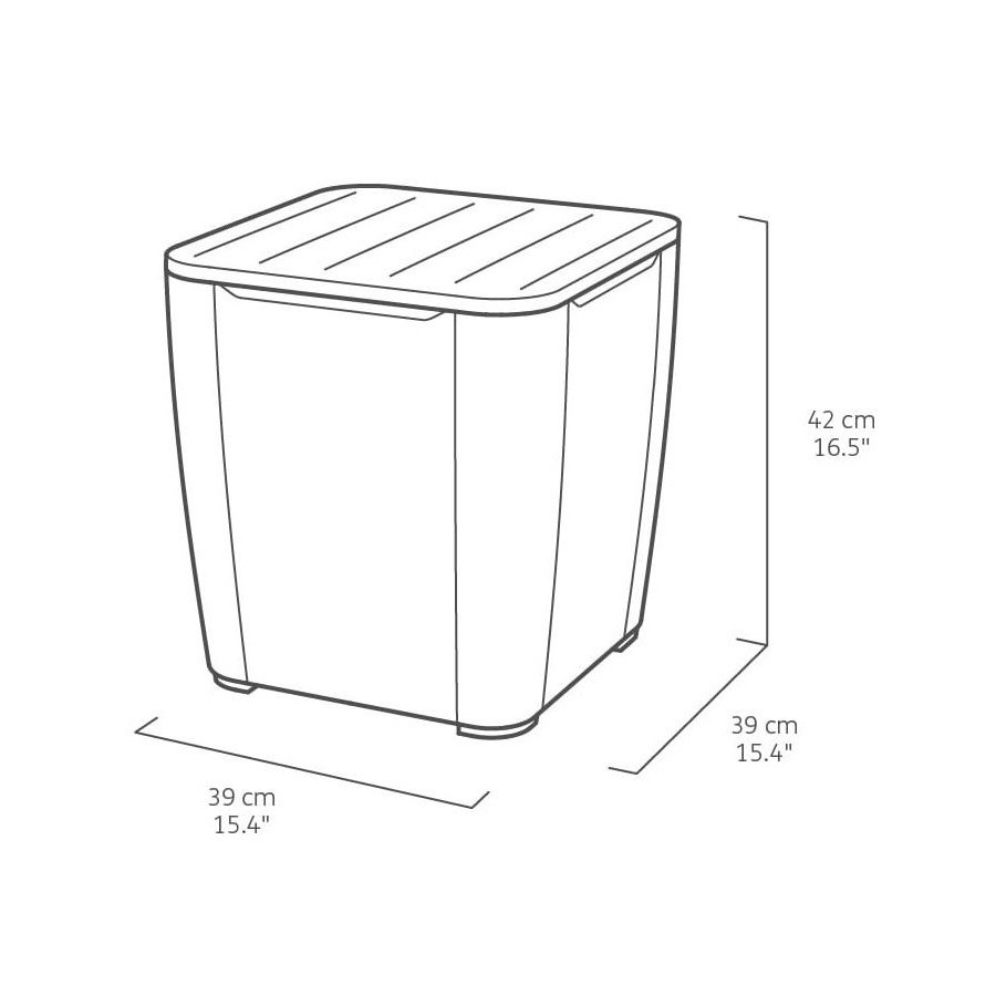 Stolik ze schowkiem luzon table round wicker : kolor - cappuccino