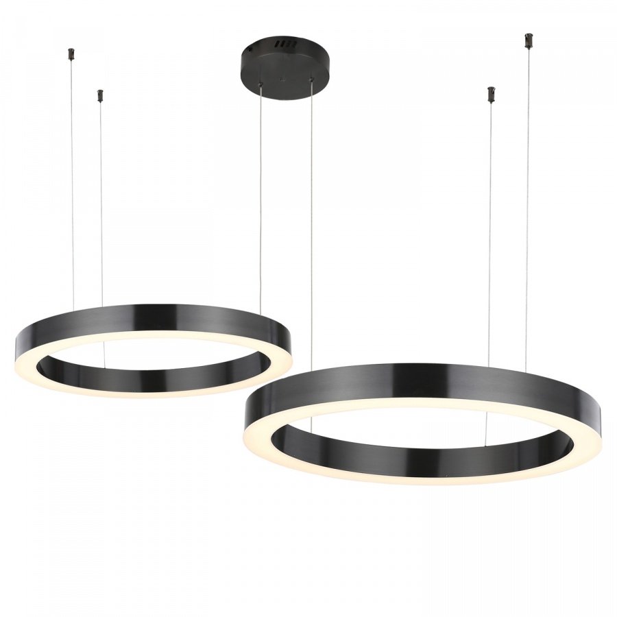Lampa wisząca circle 40+60 led tytanowa 1 podsufitce