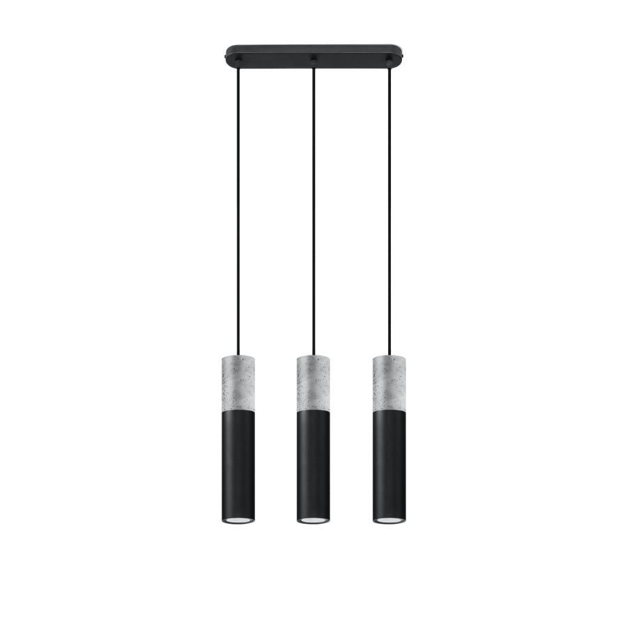 Lampa wisząca BORGIO 3 czarny