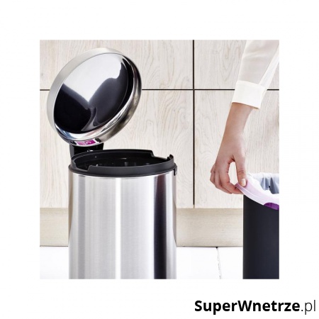 Kosz na śmieci kuchenny pedałowy 12l NewIcon stal matowa FPP