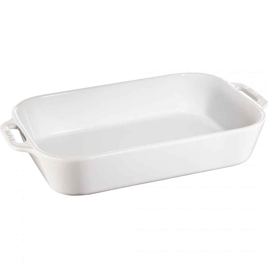 Prostokątny półmisek ceramiczny Staub - 4.5 ltr, Biały