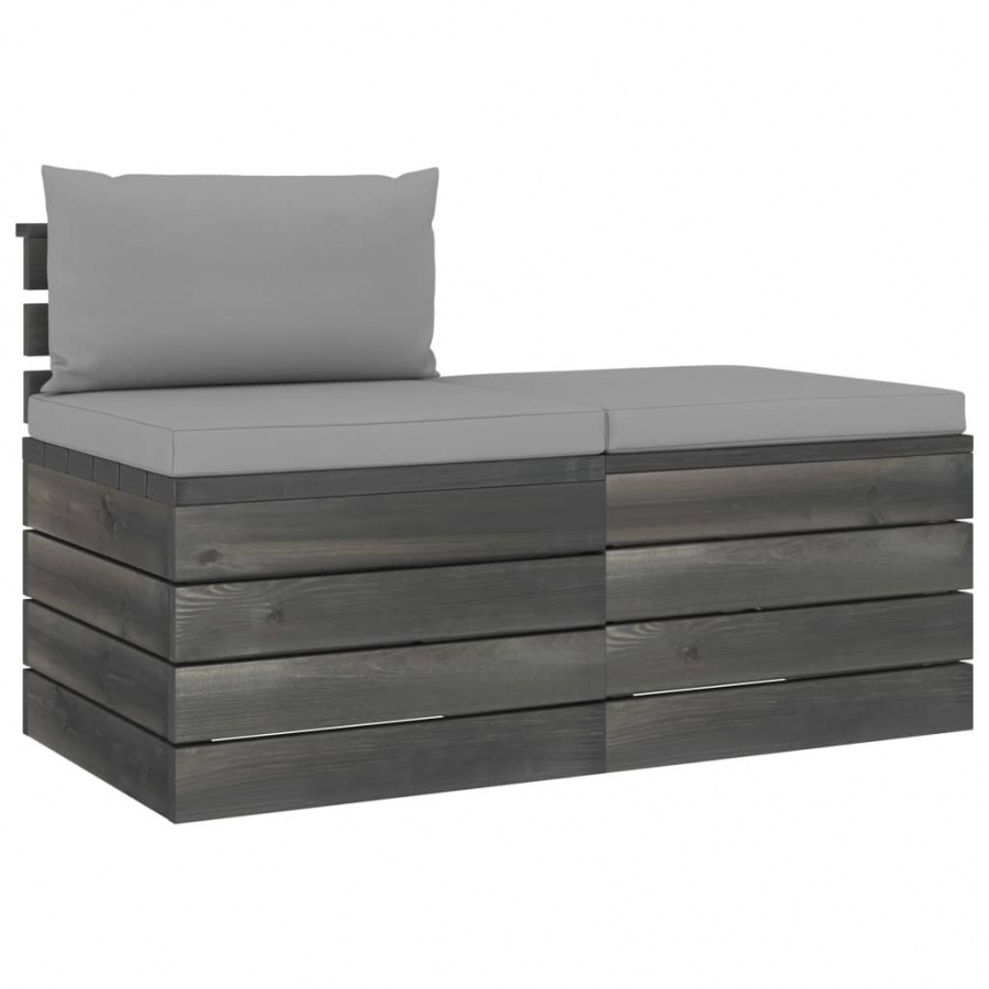 2-cz. zestaw mebli z palet do ogrodu, z poduszkami, sosna