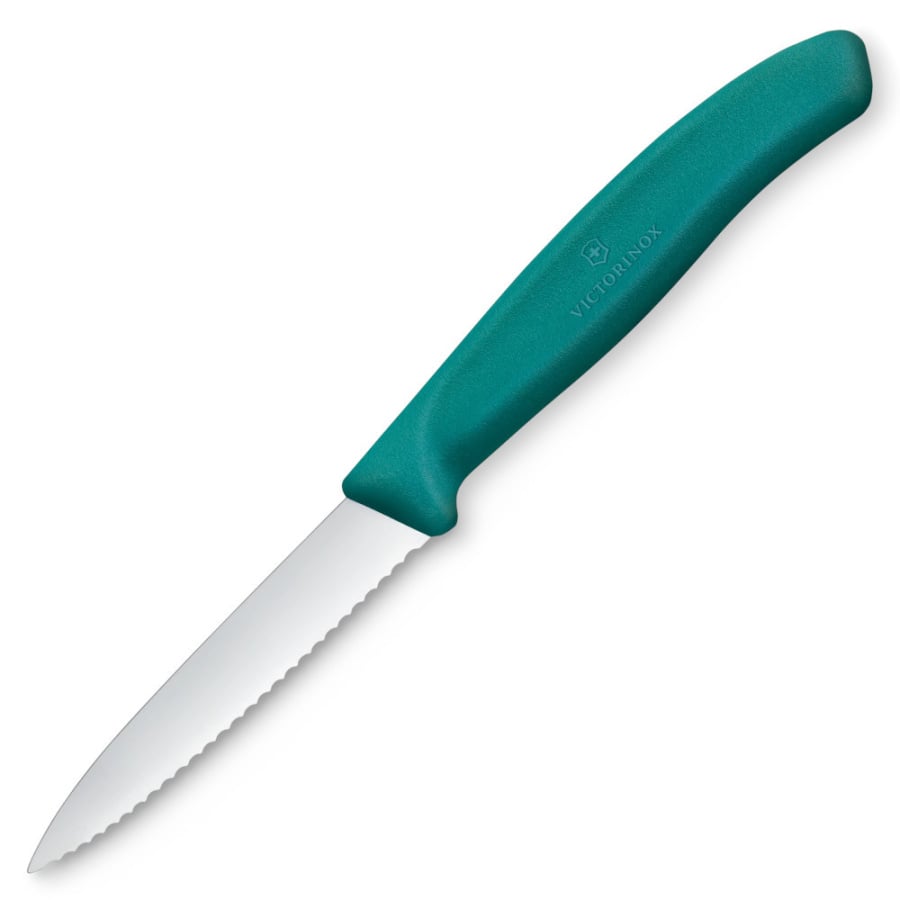 VICTORINOX - Swiss Classic - Nóż do warzyw i owoców - Ząbkowane ostrze - 8 cm - Zielony