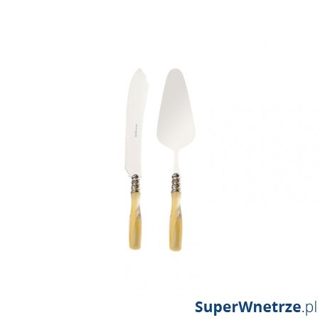 2 częściowy zestaw do ciasta 30,5x14x3 cm Casa Bugatti ARIANNA srebrno-złoty