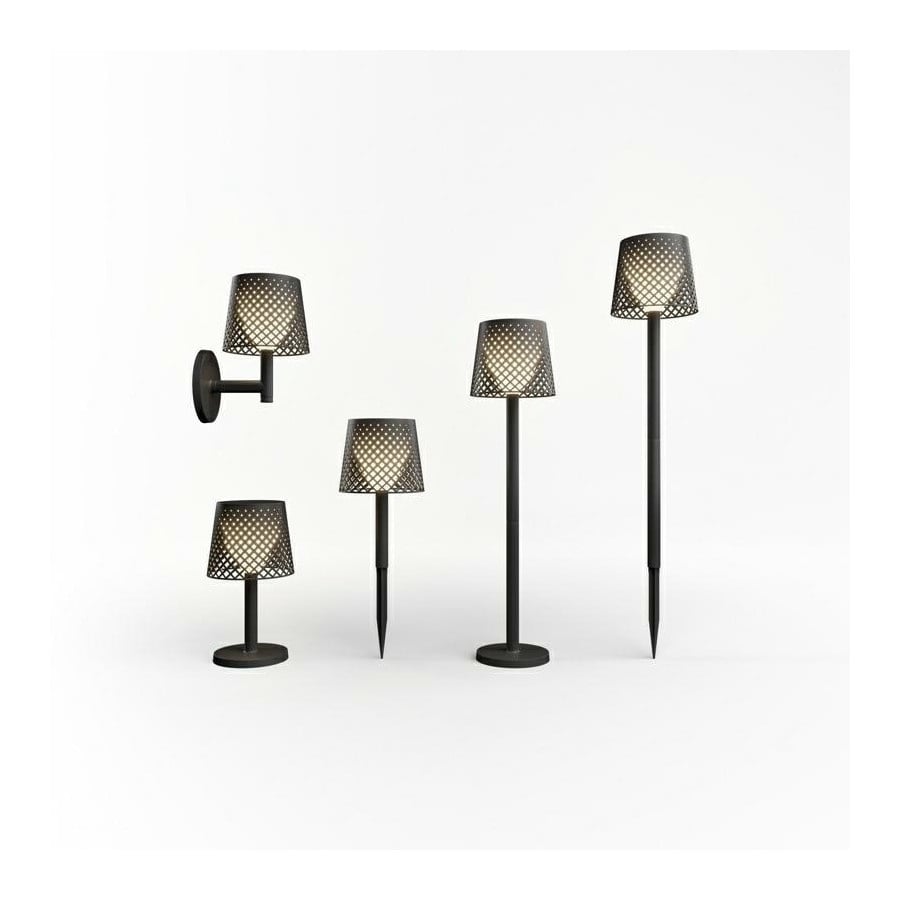 NEW GARDEN lampa ogrodowa GRETA SOLAR NEGRO 5in1 czarna