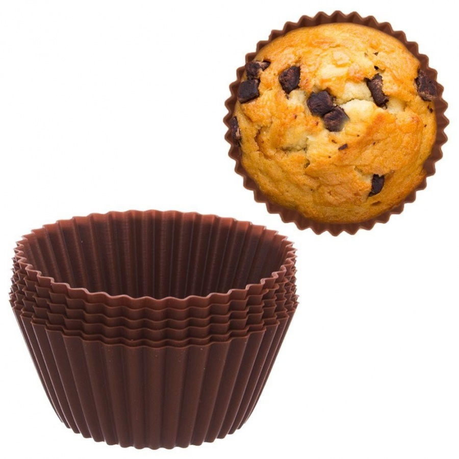 Forma do pieczenia muffinek, babeczek, na muffinki, silikonowa, foremki, 6 sztuk