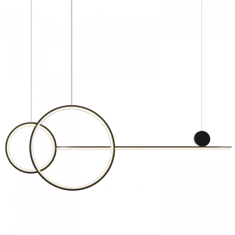 Lampa wisząca new age led czarna 120 cm