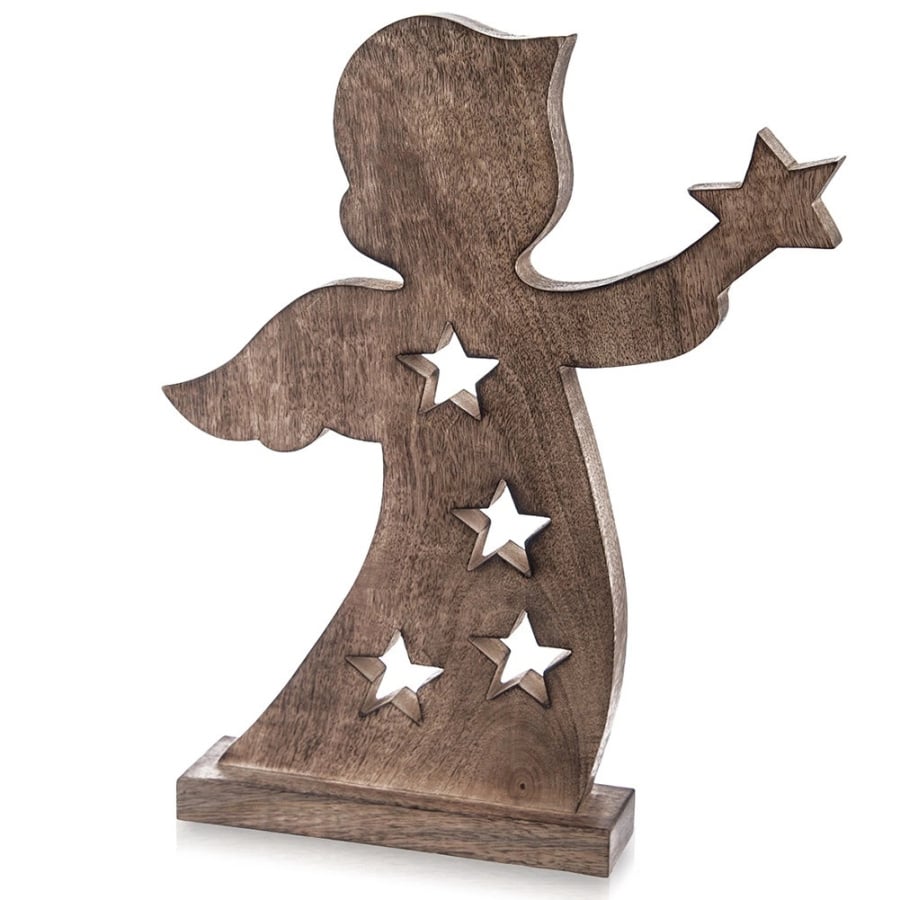 Figurka drewniana świąteczna anioł MANGO 43 cm