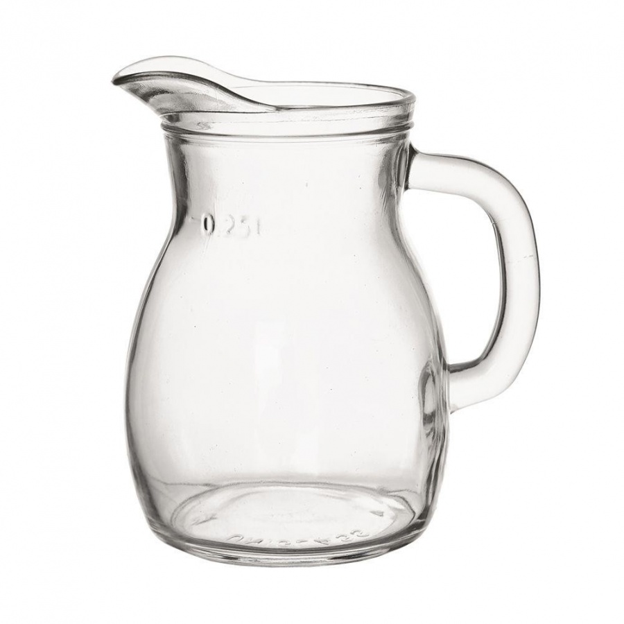 Dzbanek szklany do napojów z uchwytem 250 ml