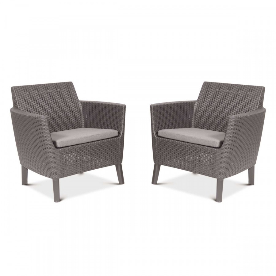 Fotele ogrodowe salemo duo : kolor - cappuccino/piasek