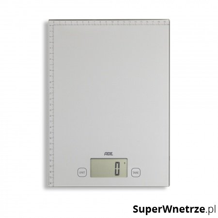 elektroniczna waga biurowa z miarką, do 20 kg, 21 x 29,7 cm, metaliczna