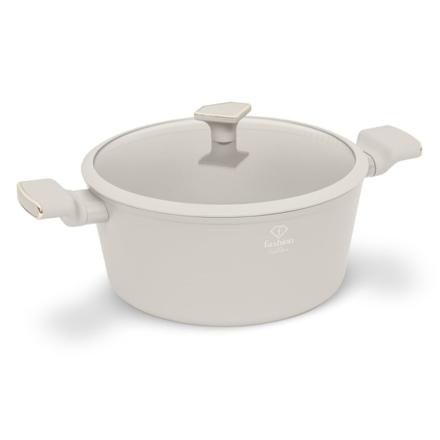 Garnek z pokrywką 28 cm FashionTV FTV-0070 Matte Cream Gold Collection