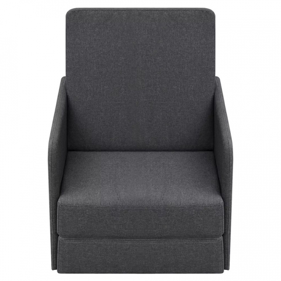 Fotel tapicerowany rozkładany ciemny szary