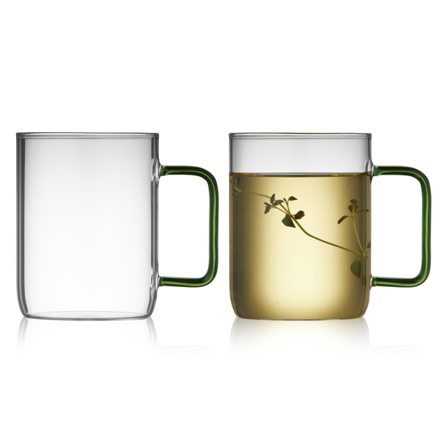 Szklane kubki do napojów Torino 400 ml zielone 2 sztuki 32768