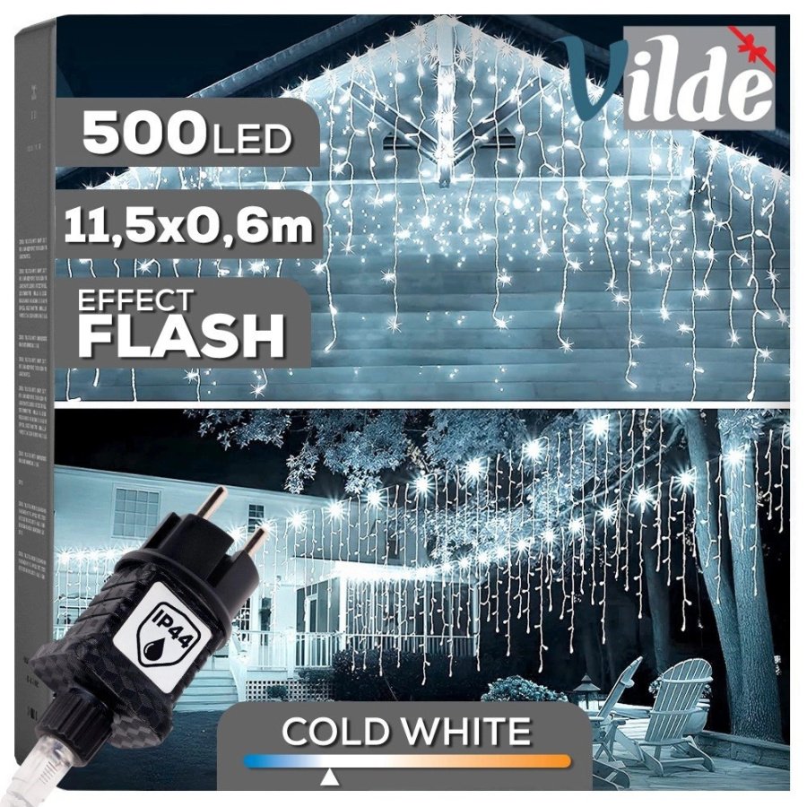 Kurtyna świetlna zewnętrzna 500 led 11,5 m