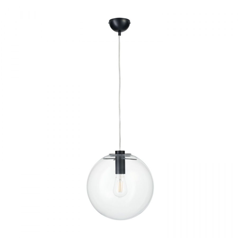 Lampa wisząca tonda czarna 30 cm