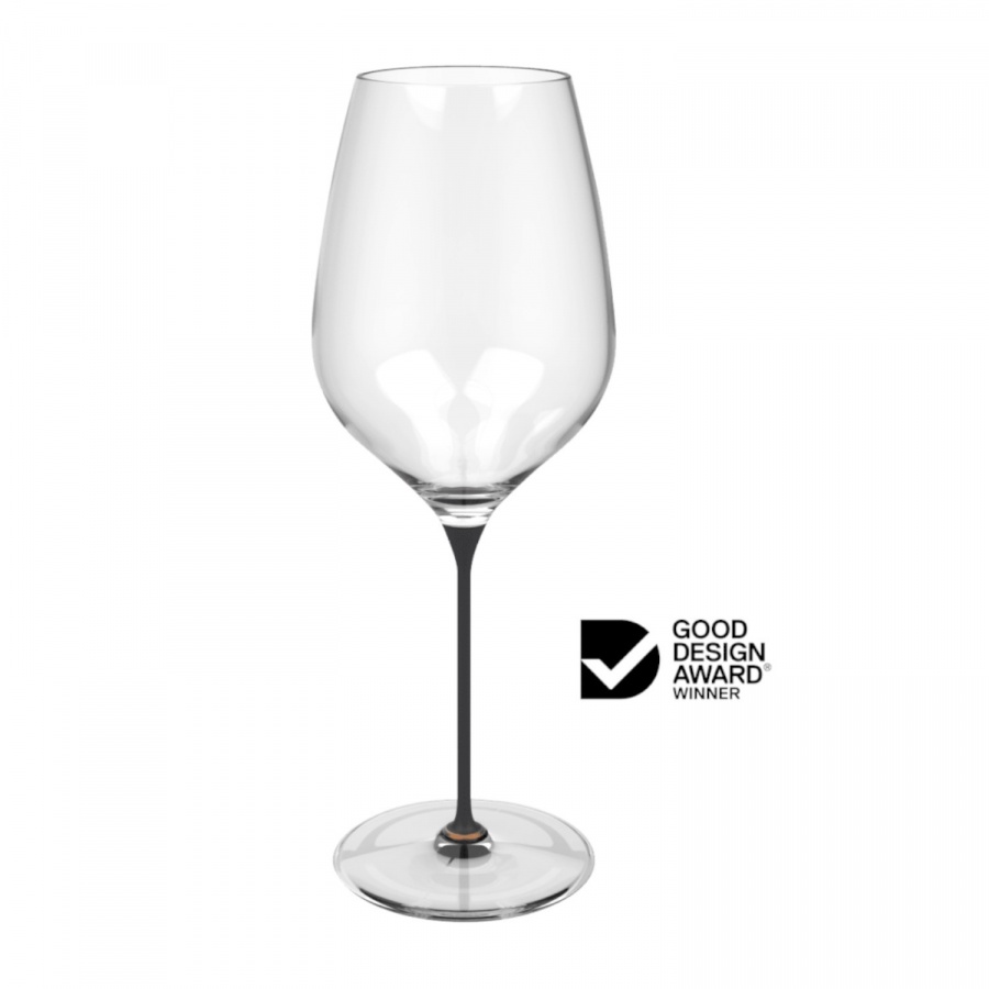 Kieliszek do wina lava premium czarno-brązowy