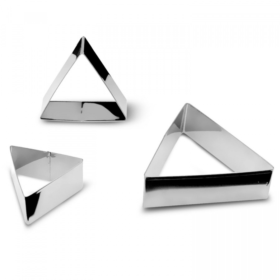 Zestaw 3 foremek do ciastek w kształcie trójkątów