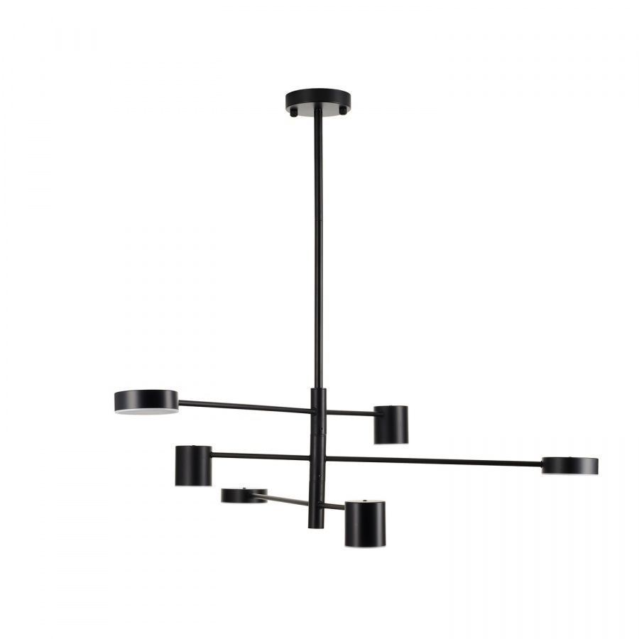 Lampa wisząca clex - 6p led czarna 100 cm