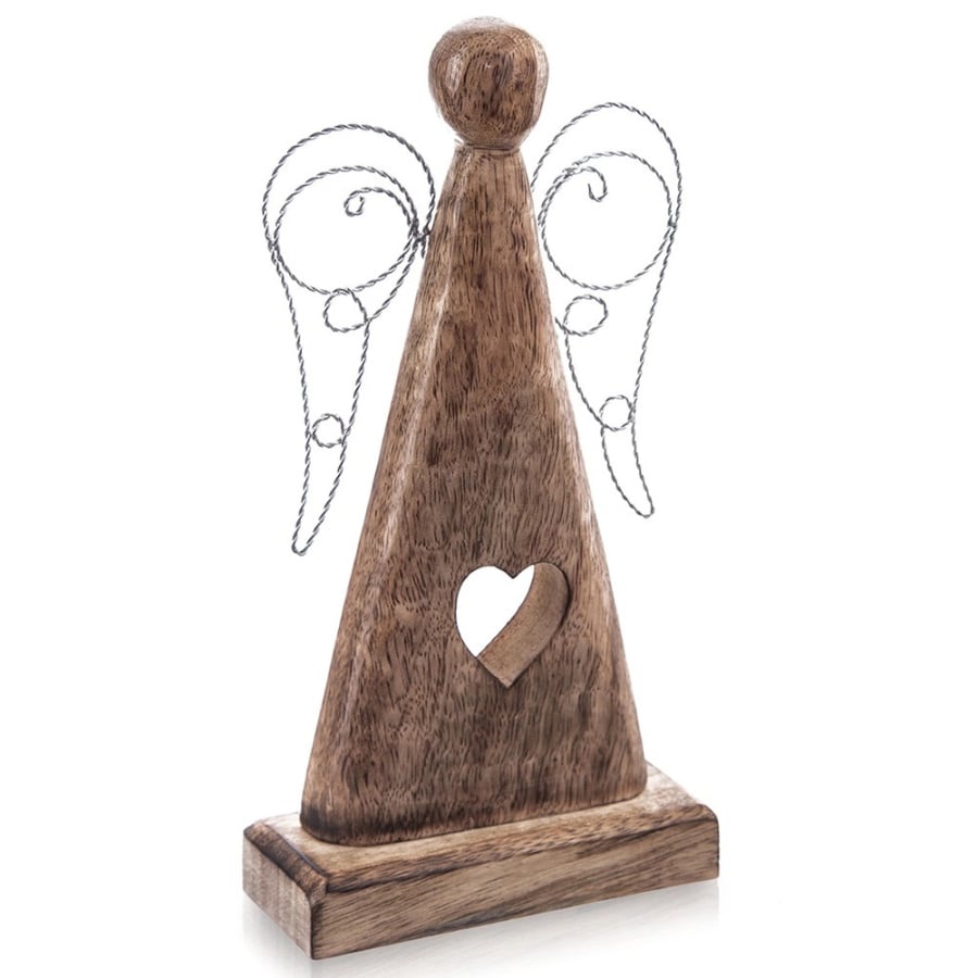 Figurka drewniana świąteczna anioł MANGO 25 cm