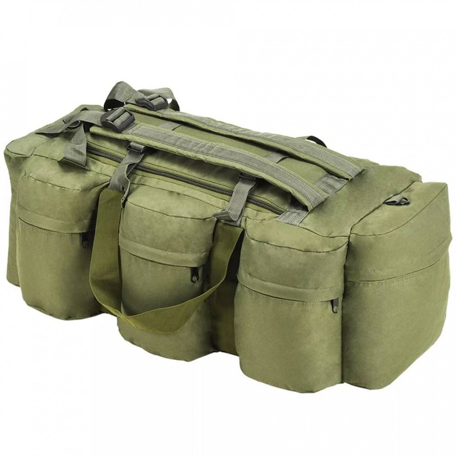 Torba wojskowa 3w1, worek w stylu militarnym, 90 L, oliwkowa