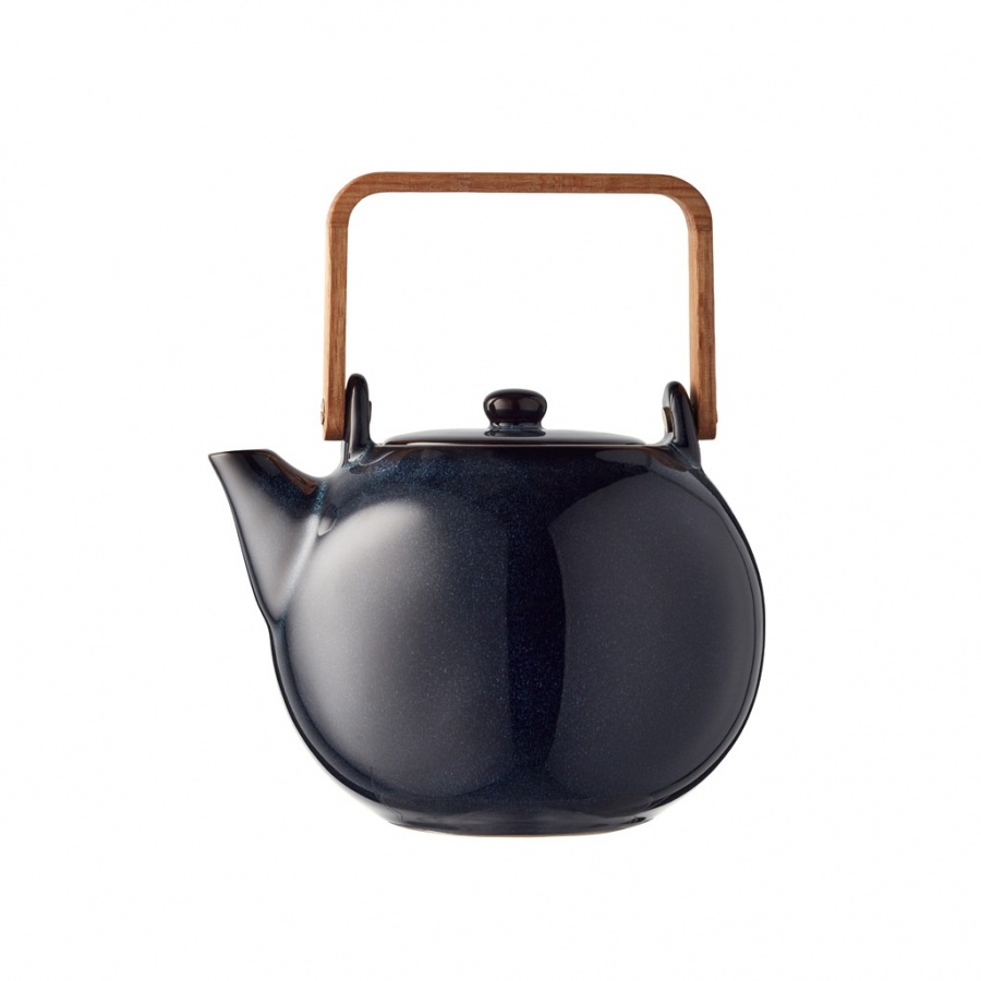 Dzbanek kamionkowy z sitkiem 1,2l niebieski 11249