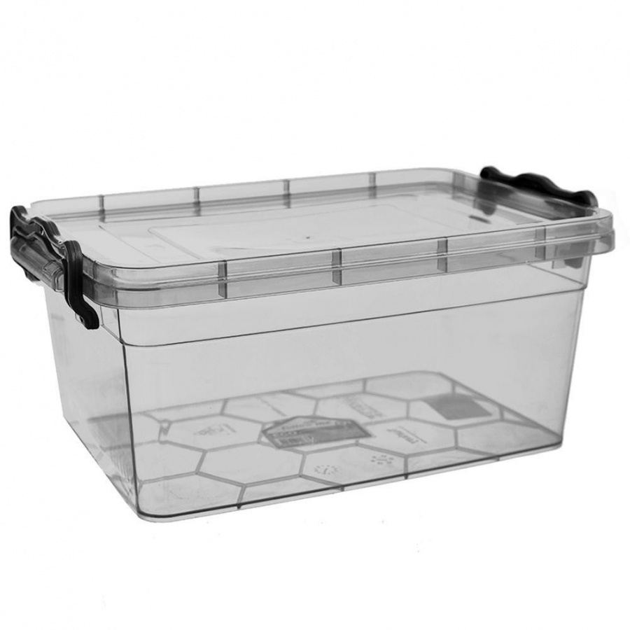 Pojemnik pudełko do przechowywania z pokrywką klipsami uniwersalny zamykany do żywności 3 l