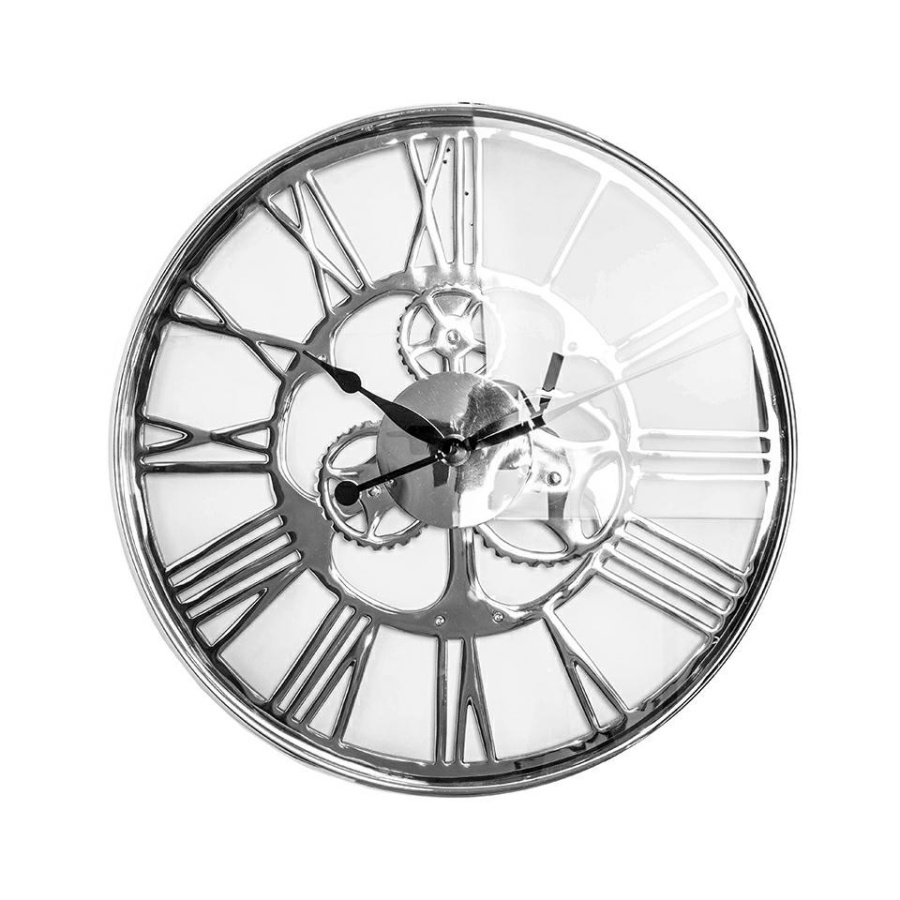 Kare zegar gear 60 srebrny