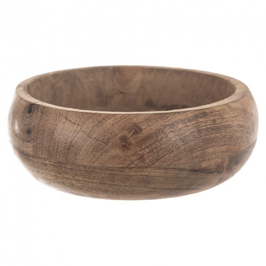 Miska drewniana mango na suszone owoce miseczka do serwowania przekąsek sałatek dekoracyjna 18,5 cm