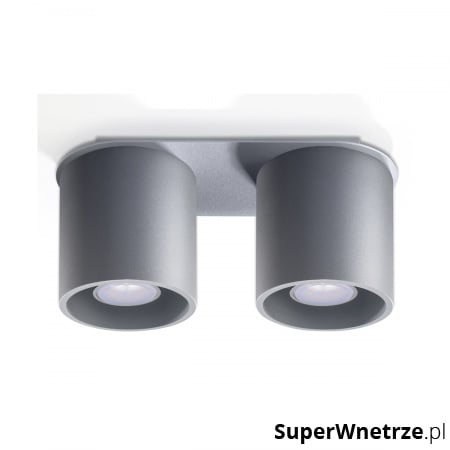 Plafon 26x10cm Sollux Lighting Orbis 2 Szary