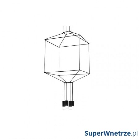 Lampa wisząca King Home Flusso czarno-srebrna