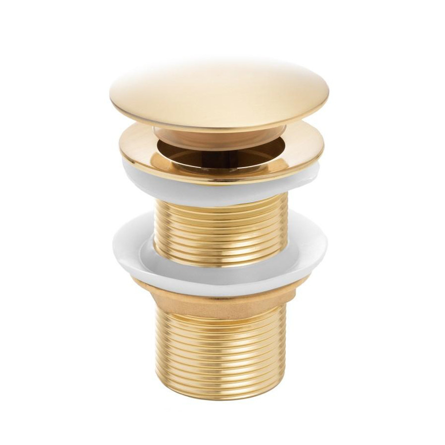 Korek klik-klak do umywalki złoty bez przelewu