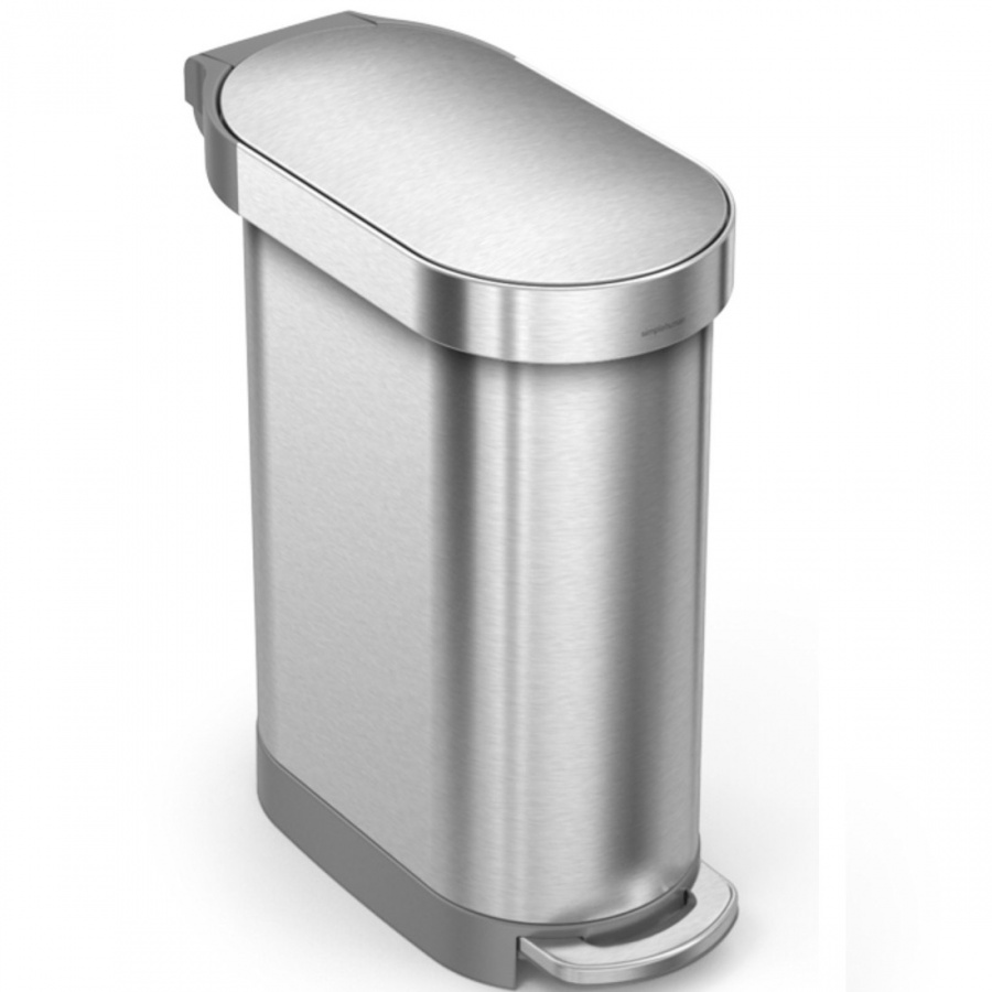 Kosz na śmieci 45L pedałowy SLIM - stal FPP simplehuman