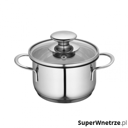 Garnek 0,65l mini z pokrywką Kuchenprofi srebrny