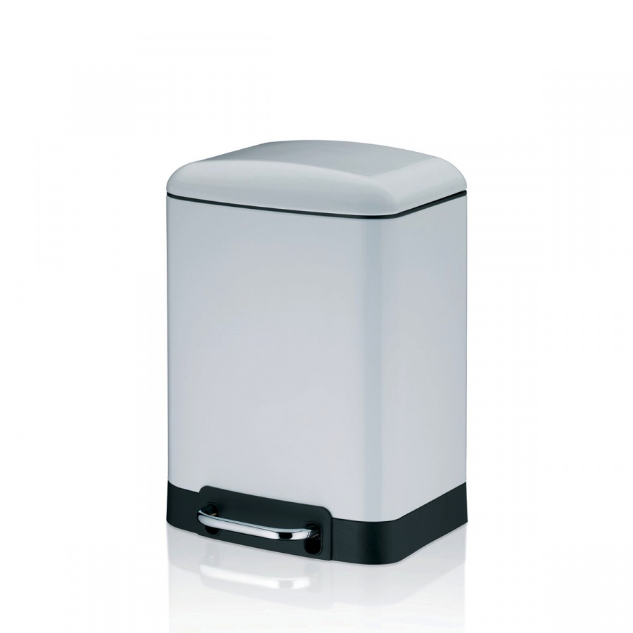 Kosz otwierany pedałem 6,0 l Kela biały