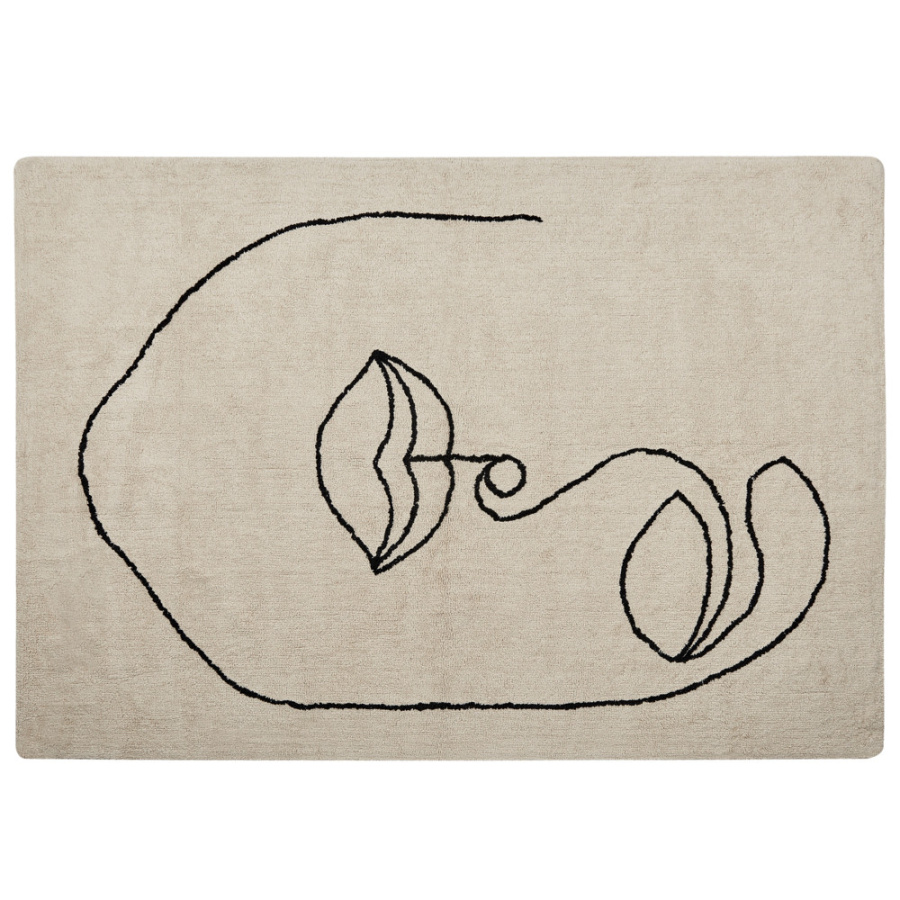 Dywan bawełniany 160 x 230 cm beżowy bayir