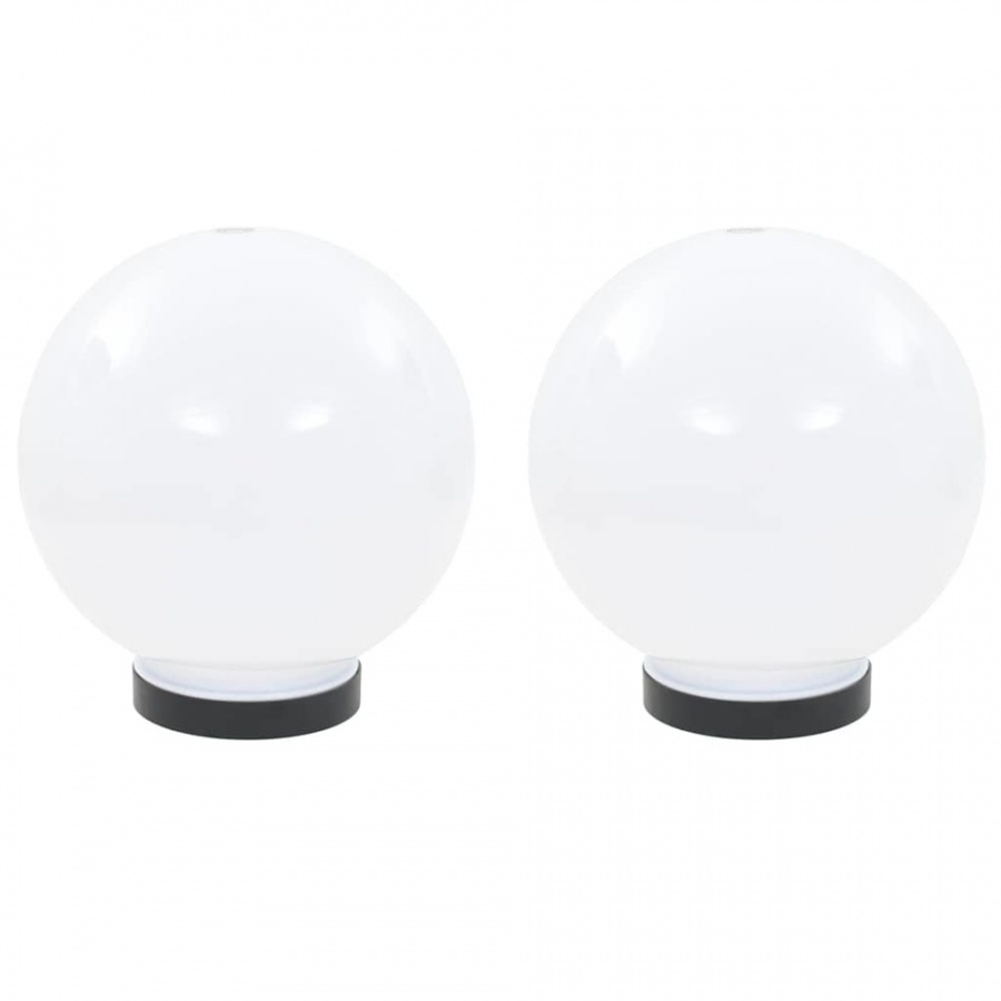 Lampy zewnętrzne LED, 2 szt., kule 20 cm, PMMA