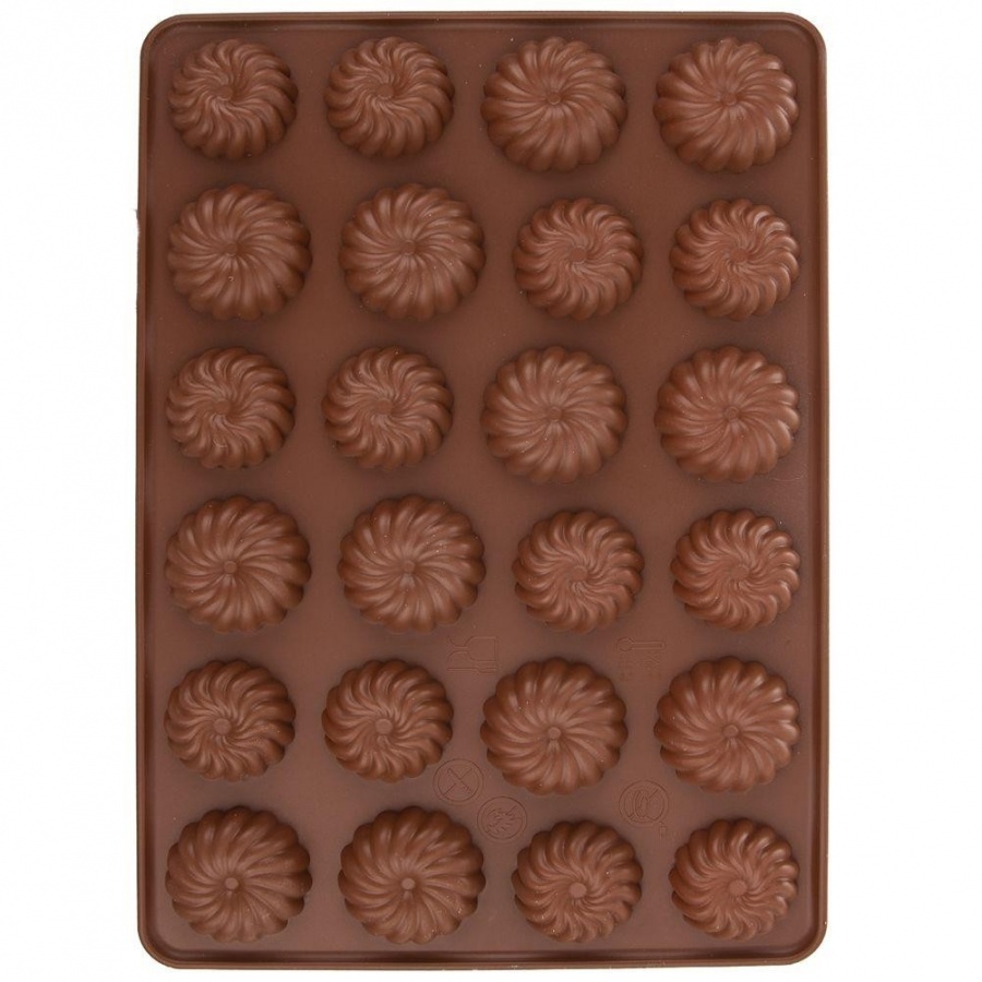 Forma do pieczenia ciastek, ciasteczek kruchych, silikonowa, 24 sztuki